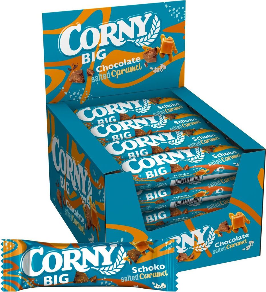 Schwartau Werke Corny BIG Chocolate Salted Caramel Muesli Bars, 24 x 40 g