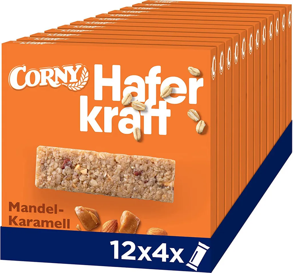 Schwartau Werke Corny Haferkraft Almond Caramel Bars wrapped 140g 12-pack