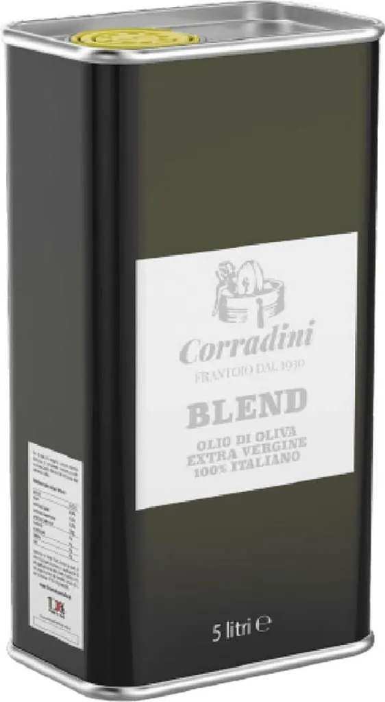 Win2Win Tech Corradini - Extra Virgin Olive Oil EVO 100% Italian, selected blend, cold-pressed, delicate and slightly fruity aroma, 5 liter can, high... 5000 ml