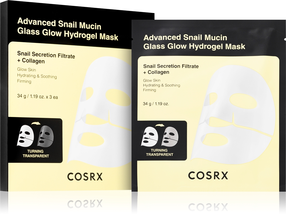 Cosrx Advanced Snail Mucin Glass Glow Hydrogel Mask: Revitalizing hydrogel mask with snail extract to even out skin tones