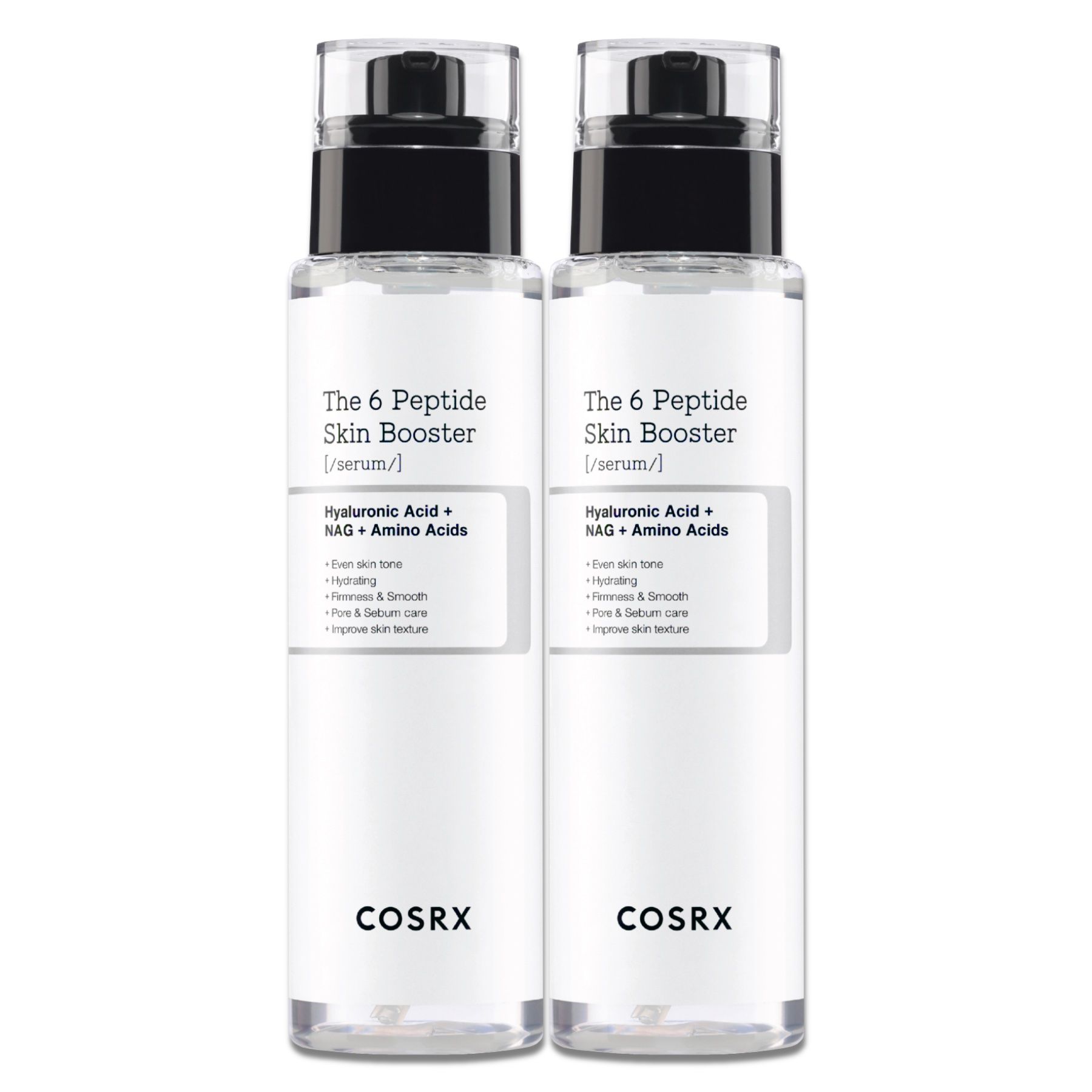 COSRX The 6 Peptide Skin Booster Face Serum with Hyaluronic Acid, 2x150 ml