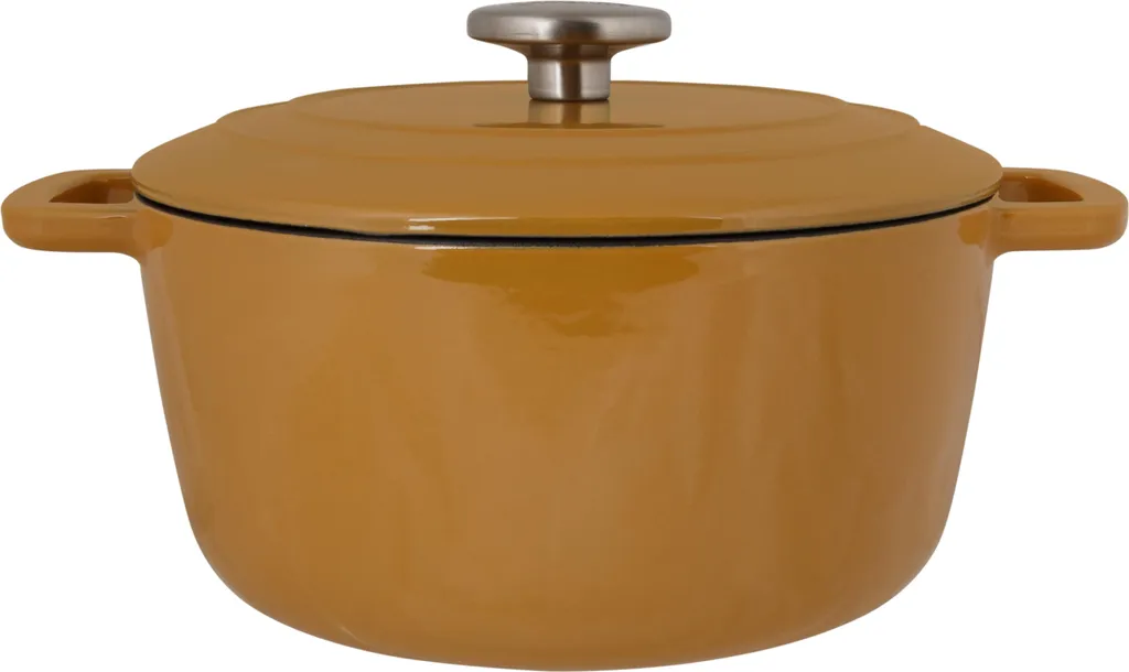 Cosy & Trendy Cast Iron Roaster, Amber Gold, Ø 20 cm / 2.7 Liters – Enamelled