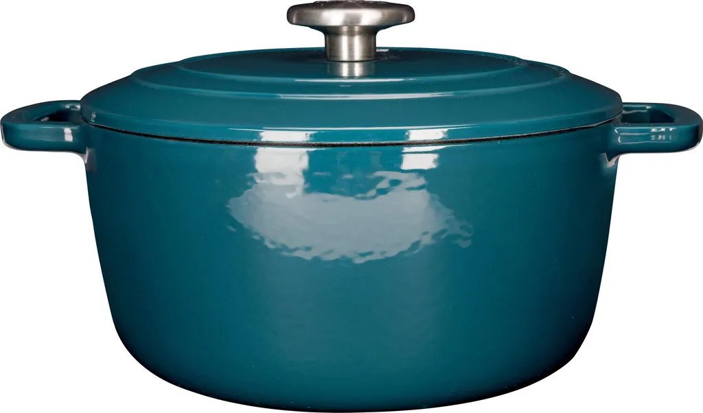 Cosy & Trendy Cast Iron Roaster, Green Heron, Ø 24 cm / 4.6 Liters – Enameled