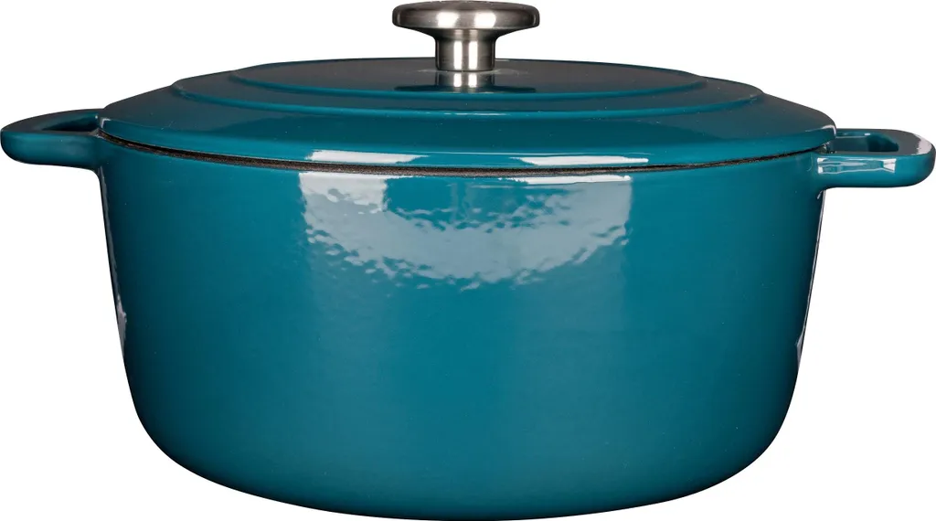 Cosy & Trendy Cast Iron Roaster, Green Heron, Ø 28 cm / 6.8 Liters – Enameled