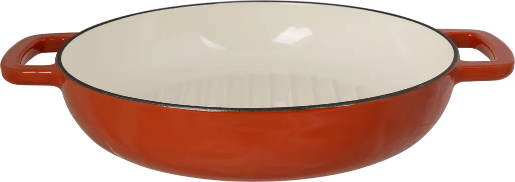 Cosy & Trendy Fontestic cast iron grill pan with 28 cm diameter grill grate – enamelled non-stick coating – suitable for all types of cooktops