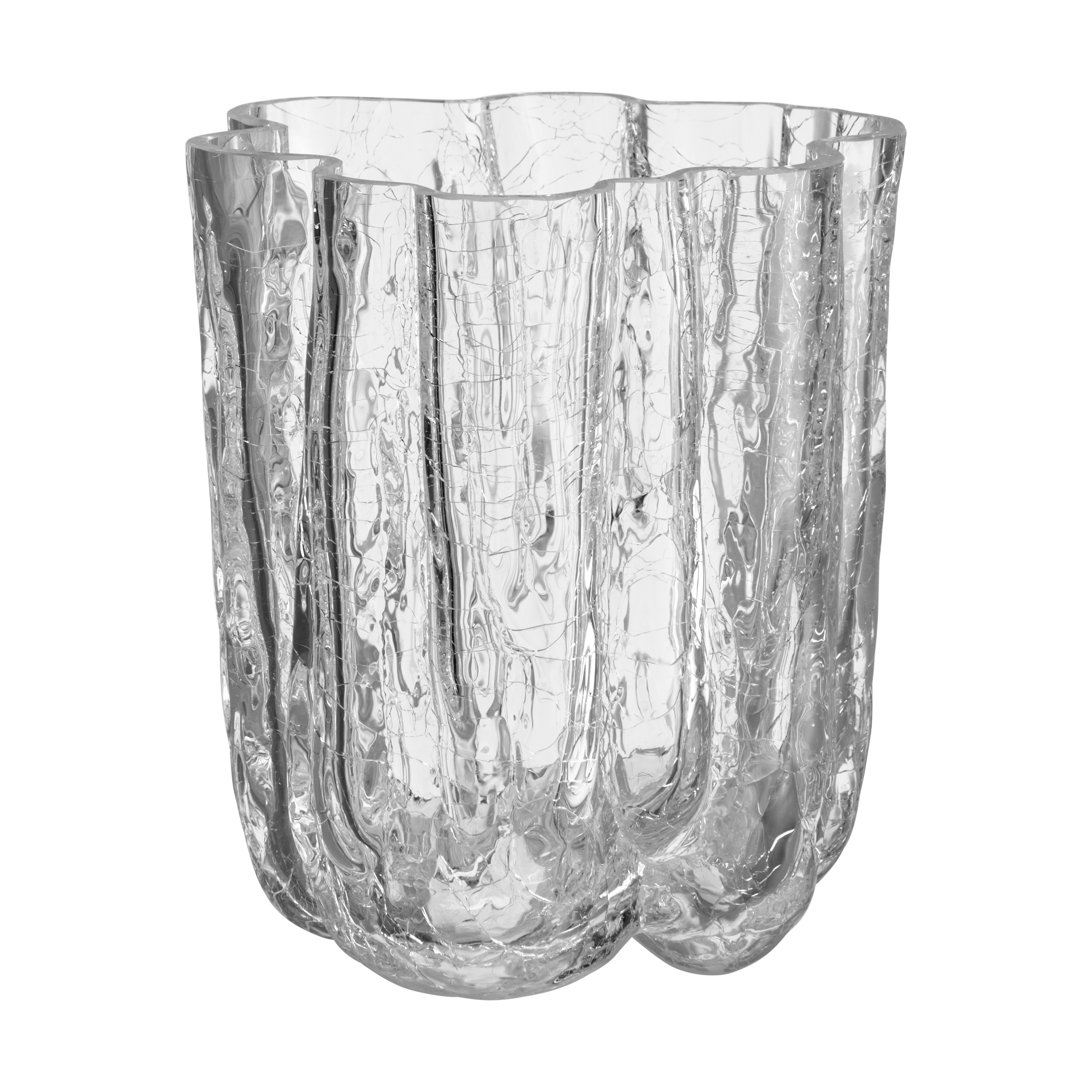 Kosta Boda Crackle Vase 12.1 cm, Transparent