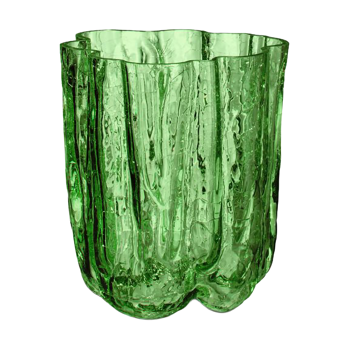 Kosta Boda Crackle Vase 12.1 cm, Green