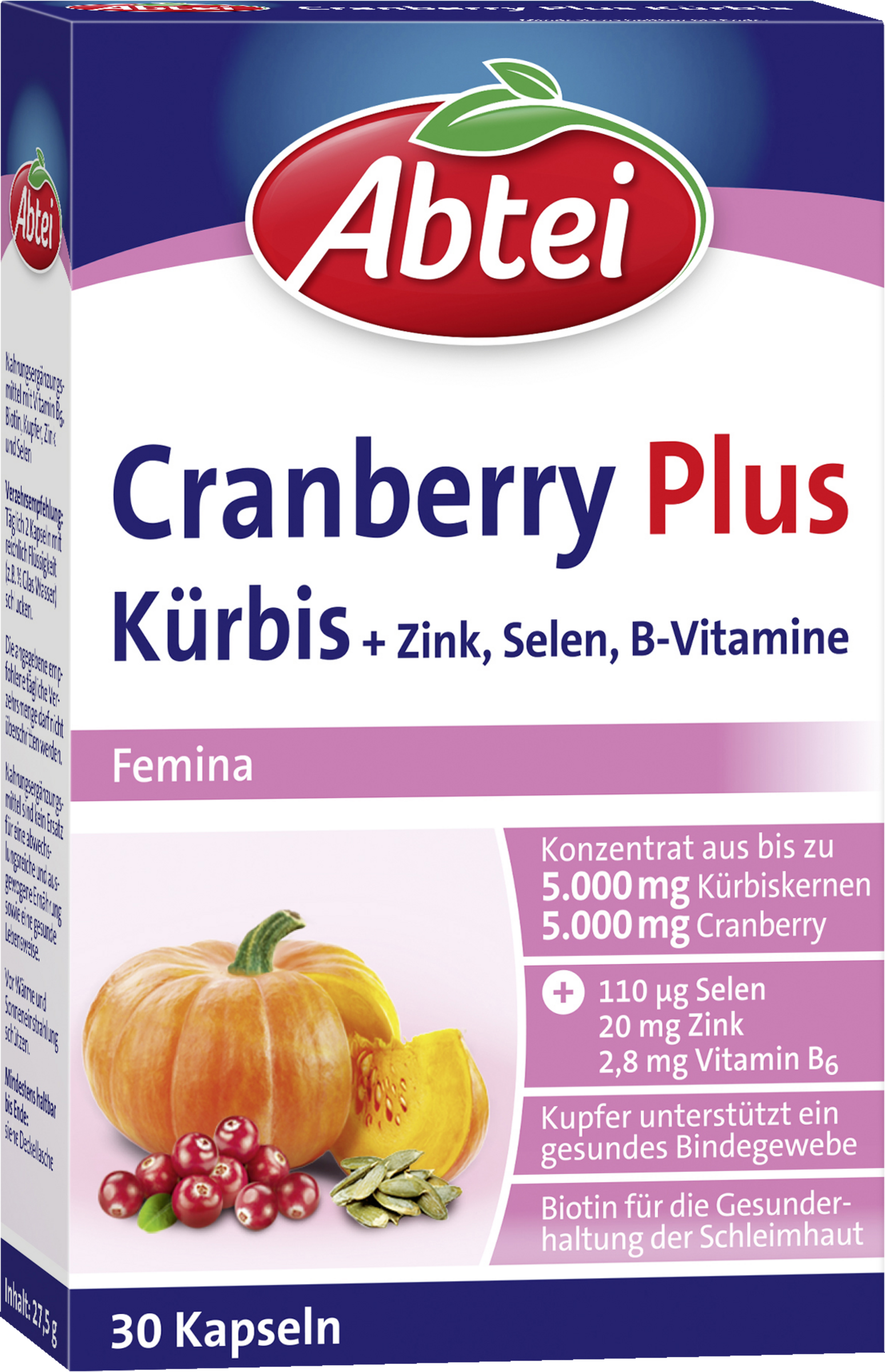 Abtei Cranberry Plus Pumpkin Femina Capsules