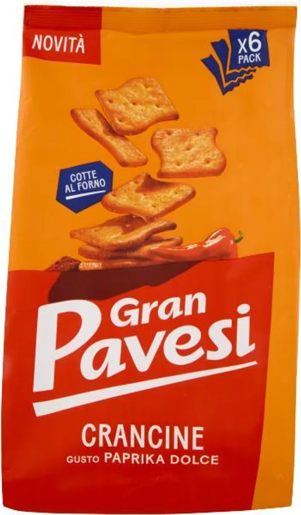 Crancine Paprika Cookies 180g - Gran Pavesi 230g