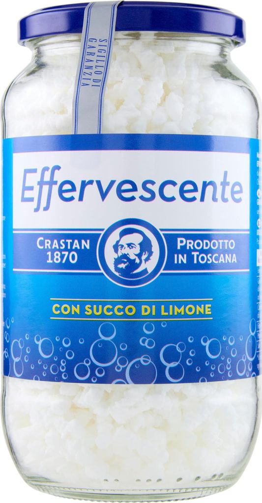 Crastan: Effervescente Effervescent Antacid Granules, with Lemon Juice * 7.8 Ounces (250g) Glass Jar * [Italian Import] by Crastan 250g