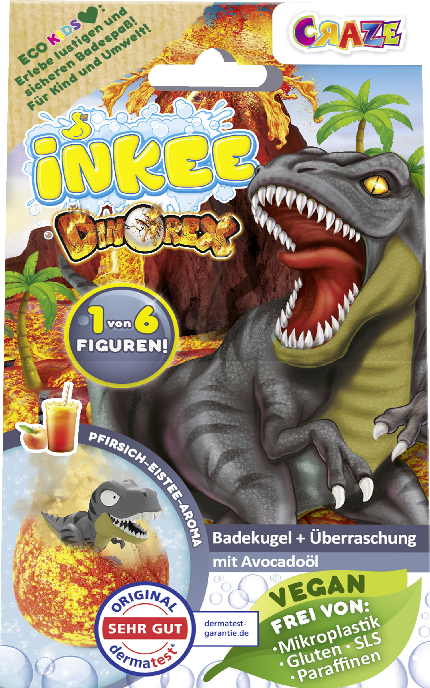 CRAZE Inkee Surprise Bath Bomb with Dinorex Figure