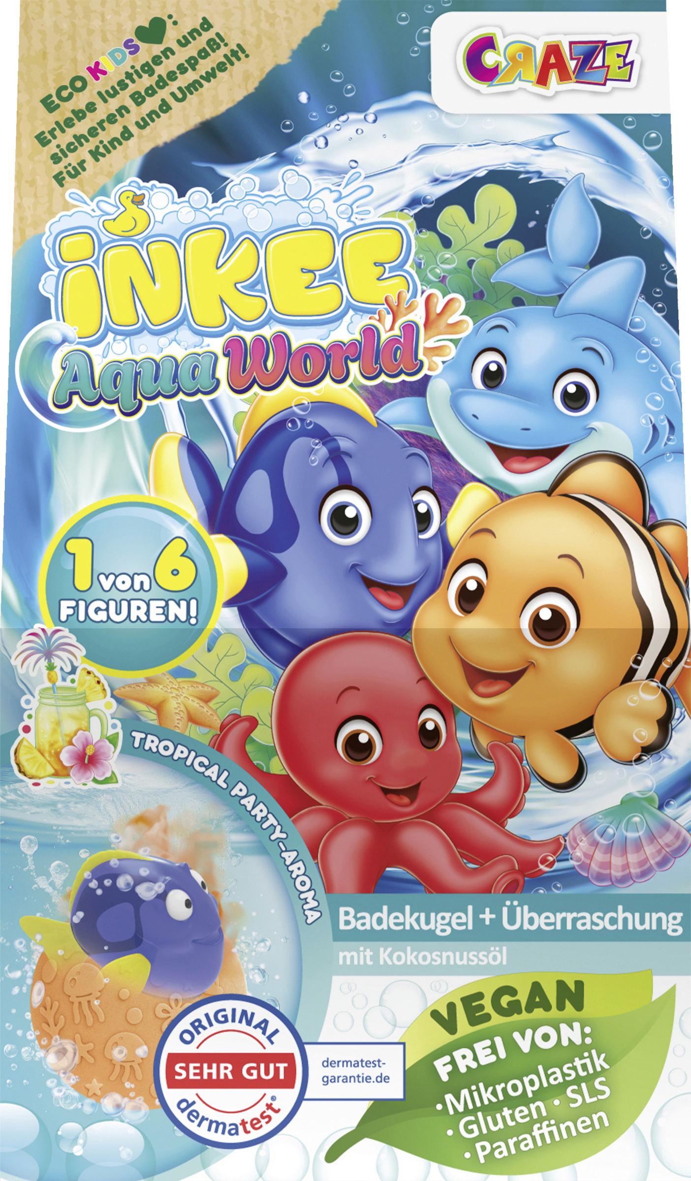 CRAZE Inkee Surprise Bath Bomb Aqua World 80g