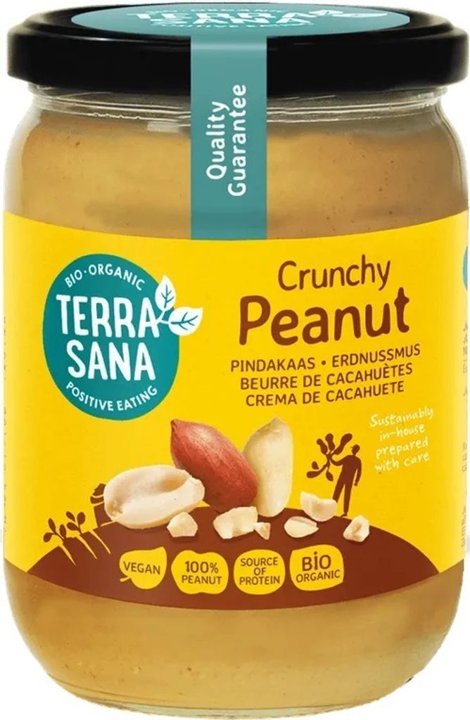 Crunchy roasted peanut cream 500 g - Terrasana