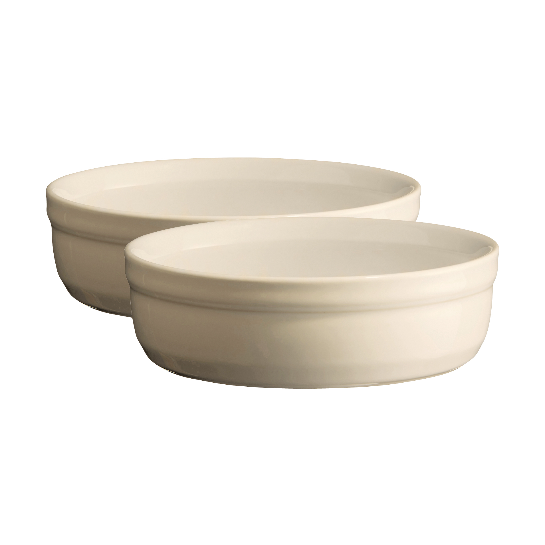 Emile Henry Crème brûlée dish, 2-piece set, White