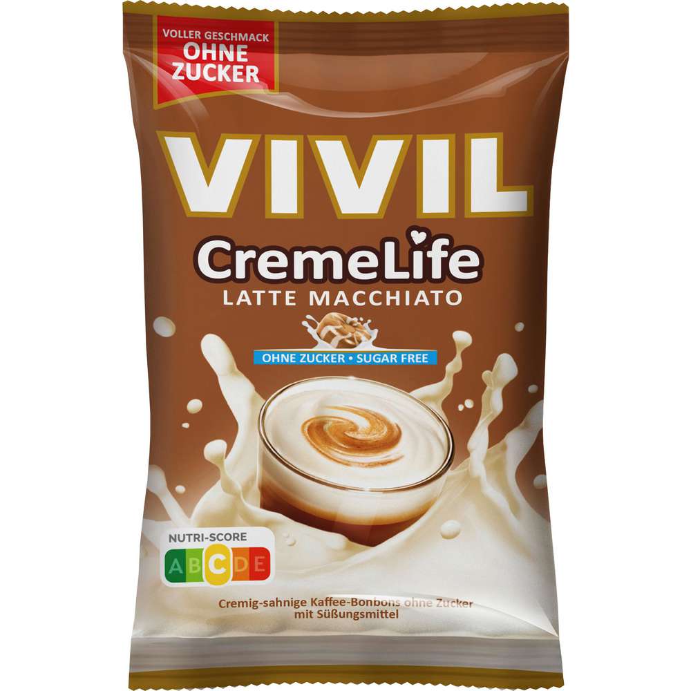VIVIL Creme Life Classic Latte Macchiato Candies, sugar-free 90g