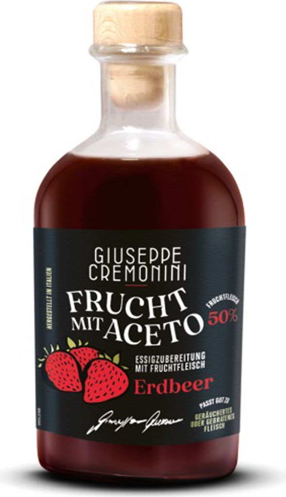 Acetaia Giuseppe Cremonini Srl Cremonini Fruit with Aceto Strawberry delicate sweet and sour sauce 250ml