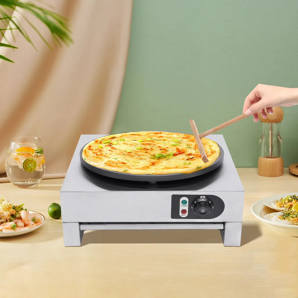 easybuy Crepe Maker Crepe Iron Crepe Maker Crepe Plate Crepe Device Pancake Crepes 3000W + Wooden Spatula