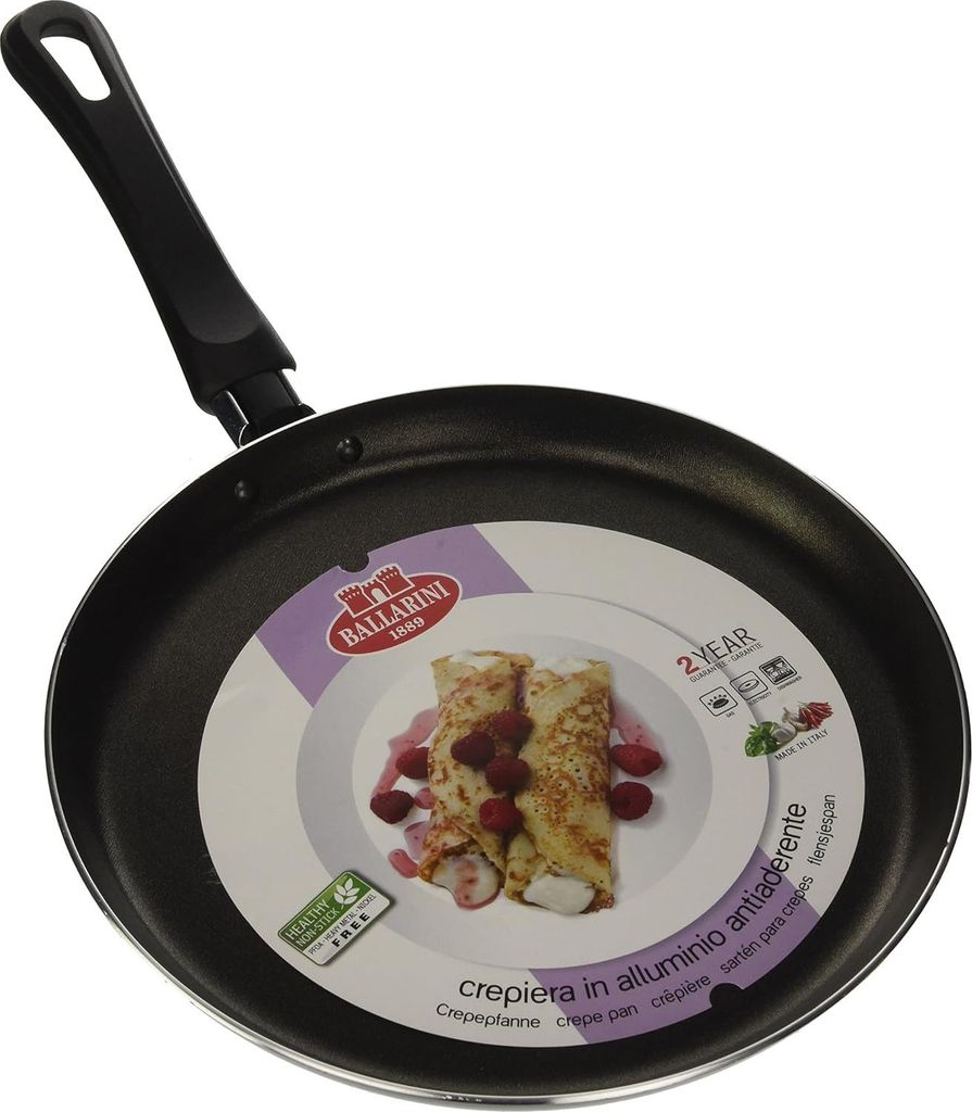 Markenlos 25 cm crepe pan with non-stick coating and aluminum