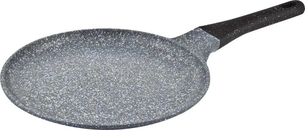 EUROHOME 26cm cast aluminum crepe pan, marbled finish, non-stick coating, suitable for induction cooktops - for crepes, pancakes, and palatschinken
