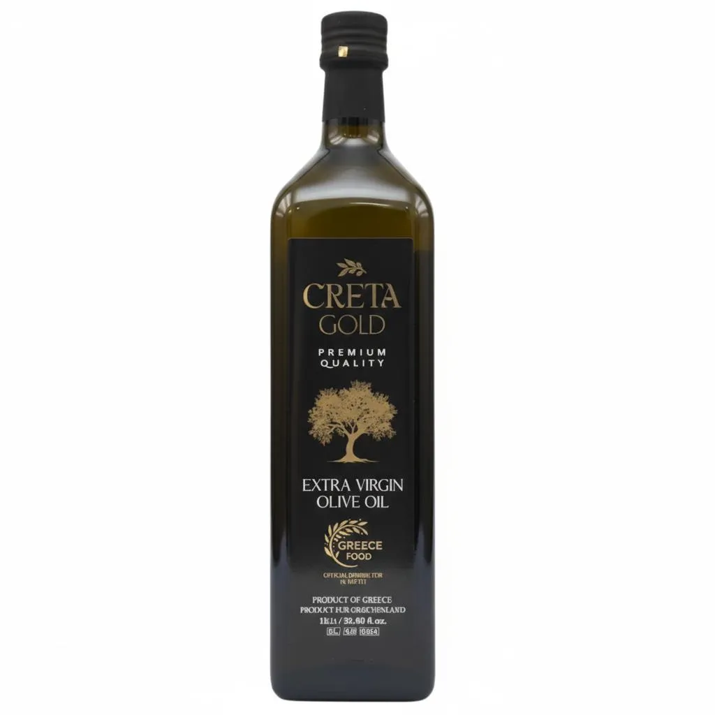 Kreta Gold CRETA GOLD Olive Oil Crete 1 Liter - Cold-pressed Extra Virgin Olive Oil - Extra Virgin Olive Oil from Greece - Greek Cooking Oil, 100% Koronei 1000 ml