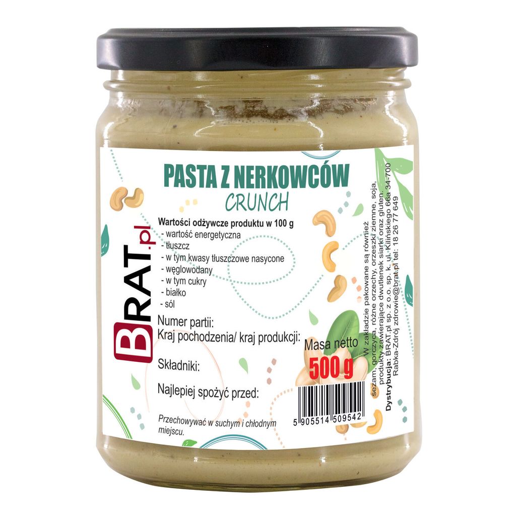 BRAT.PL CRUNCH Cashew Paste 500g