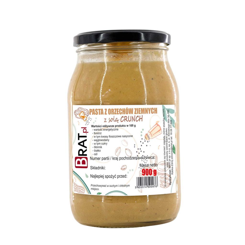 BRAT.PL Crunch Peanut Butter with Salt 900g
