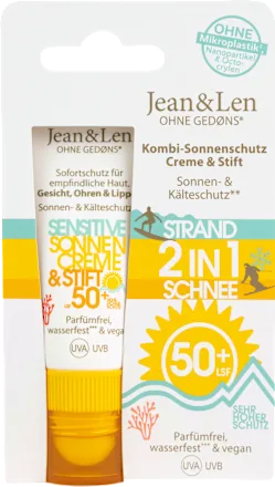 Jean & Len Sunscreen Combination Face Cream & Stick, SPF 50+, 20 ml