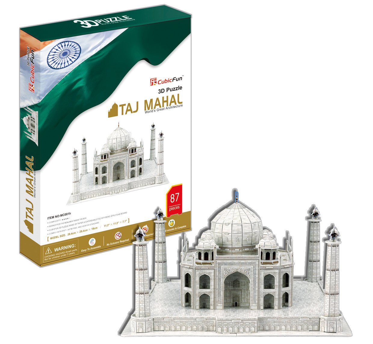 CubicFun Cubic Fun 3D Puzzle Taj Mahal 87 Pieces [Toy]
