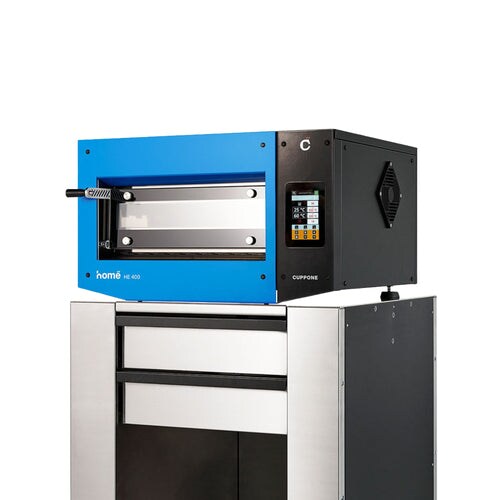 Cuppone Home HE 400 Pizza Oven for Home or Professional Use - 1 Chamber: Cordierite Stone / Blue / Digital