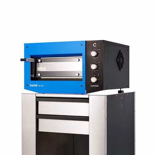 Cuppone Home HE 400 Pizza Oven for Home or Professional Use - 1 Chamber: Cordierite Stone / Blue / Manual