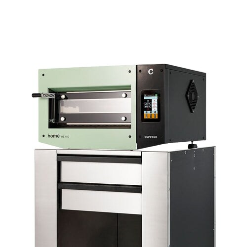 Cuppone Home HE 400 Pizza Oven for Home or Professional Use - 1 Chamber: Cordierite Stone / Green / Manual