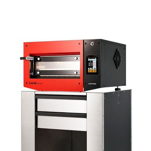Cuppone Home HE 400 Pizza Oven for Home or Professional Use - 1 Chamber: Cordierite Stone / Red / Digital