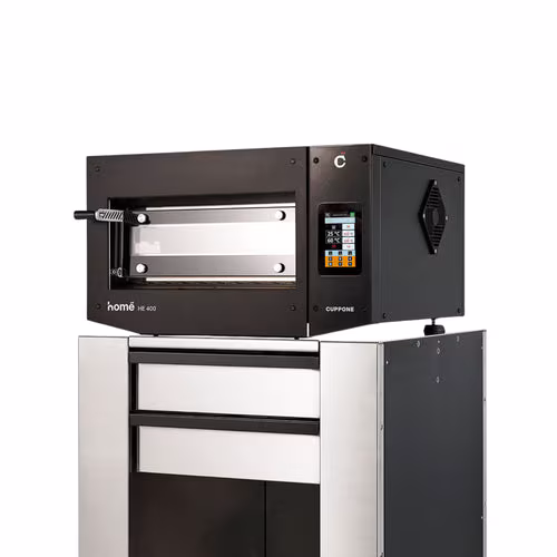 Cuppone Home HE 400 Pizza Oven for Home or Professional Use - 1 Chamber: Firebrick / Black / Digital