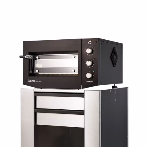 Cuppone Home HE 400 Pizza Oven for Home or Professional Use - 1 Chamber: Firebrick / Black / Manual