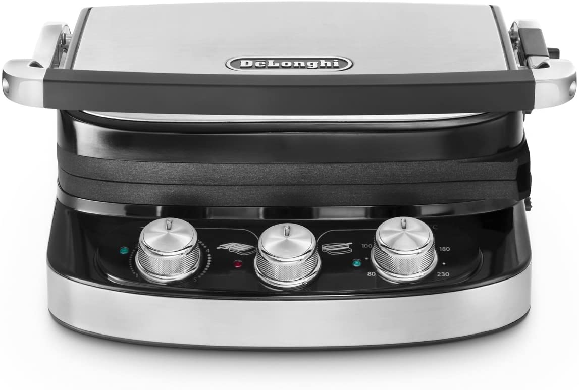 DeLonghi De\'Longhi 0179415013 Contact Grill, Alloy Steel, Acciao/Nero