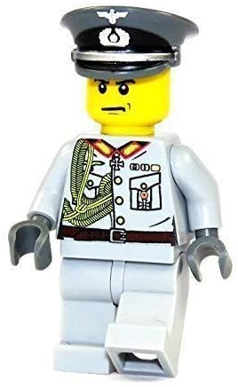CustomBricks Custom General Wehrmacht Ww2 with UV Printing from LEGO Pieces Grey