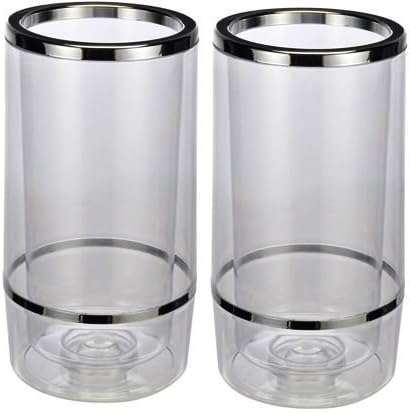 Bambelaa! Wine Cooler Champagne Cooler Bottle Cooler Double-Walled Plastic Pack of 2