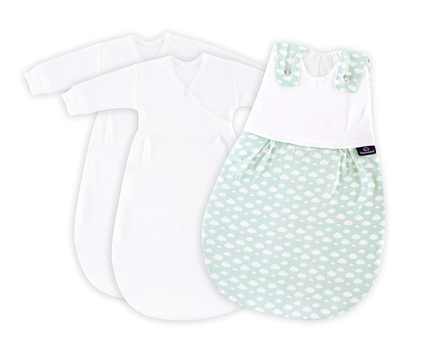Traeumeland Dreams Country S0100653 Baby Sleeping Bag Love Me 3 Cloud Mint Size 0-3 Mon
