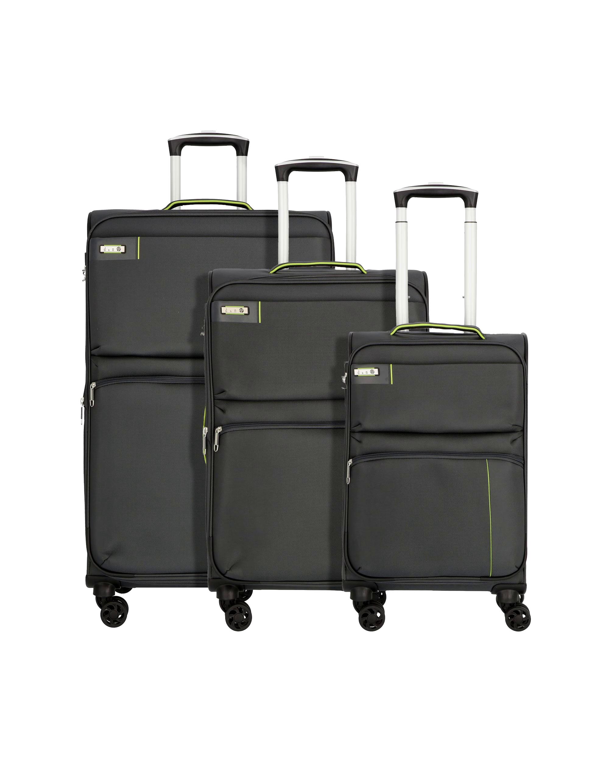 d & n suitcase Travel Line 6704 4-wheel suitcase set 3 pieces. Travel Line 6704 4-Rollen Kofferset 3tlg.
