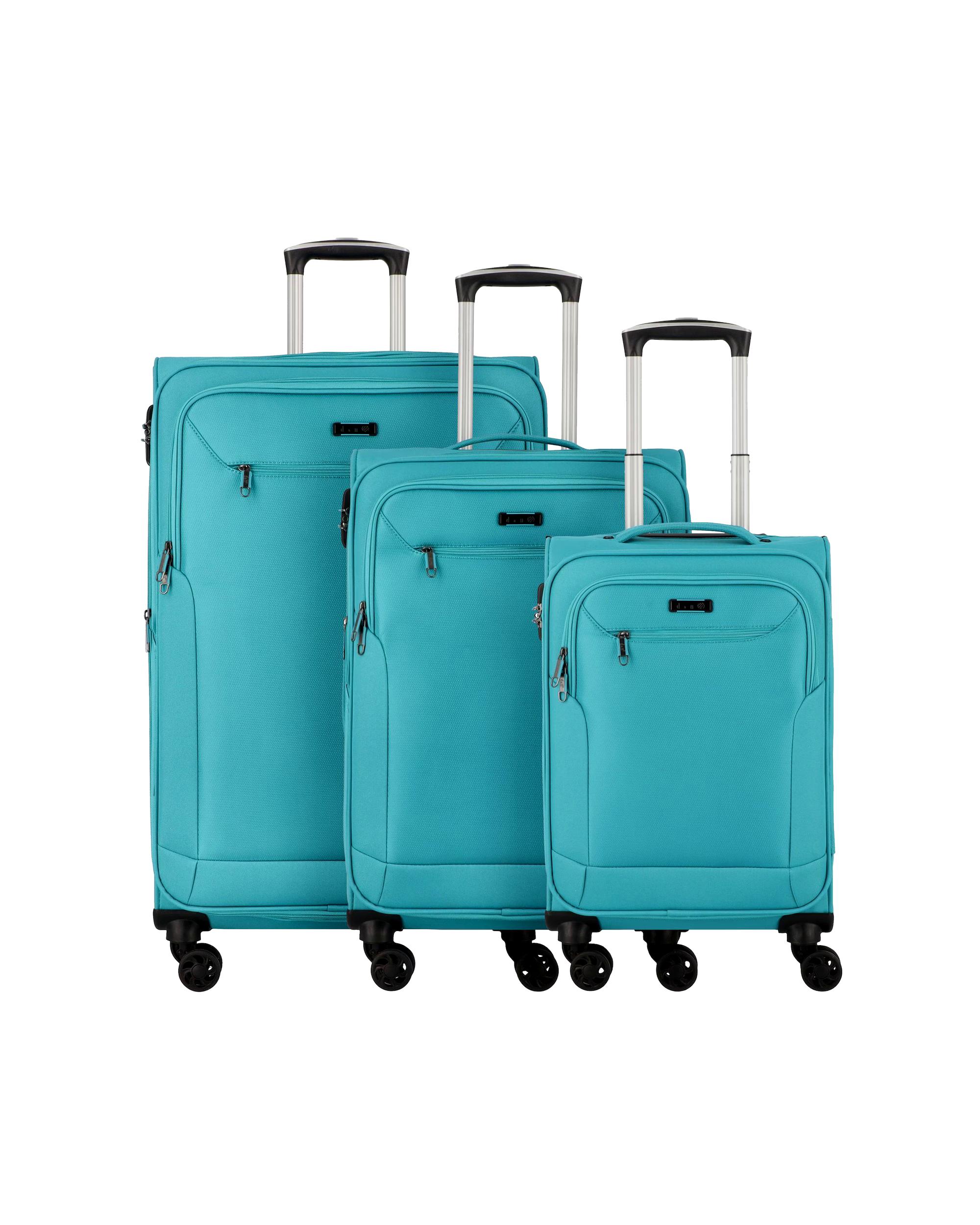 d & n suitcase Travel Line 6804 4-wheel suitcase set 3 pieces. Travel Line 6804 4-Rollen Kofferset 3tlg.