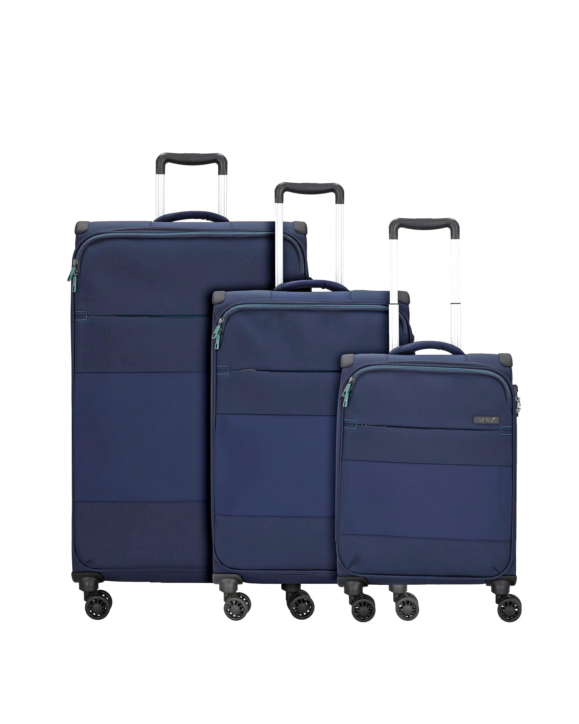 d & n suitcase Travel Line 9004 4-wheel suitcase set 3 pieces. Travel Line 9004 4-Rollen Kofferset 3tlg.