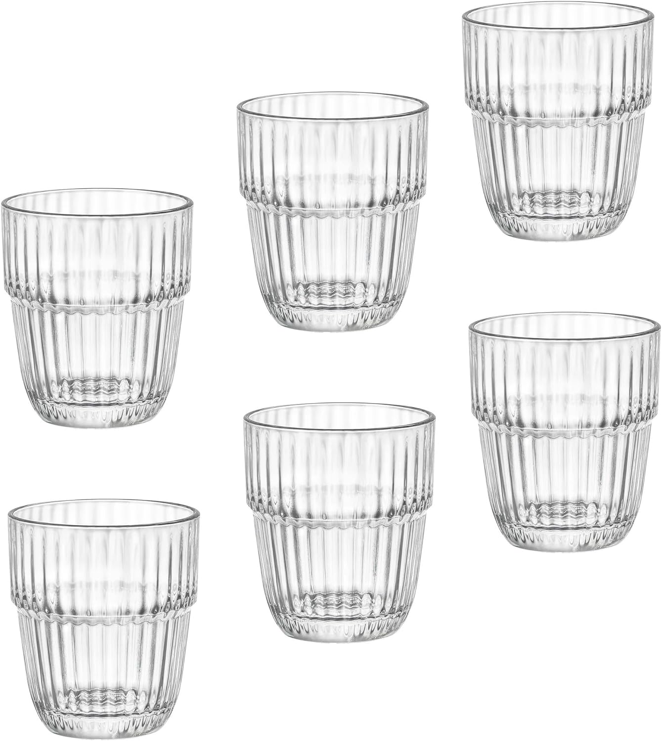 Bormioli Rocco Barshine Set of 6 Glass Juice Cups, Juice, 21 cl