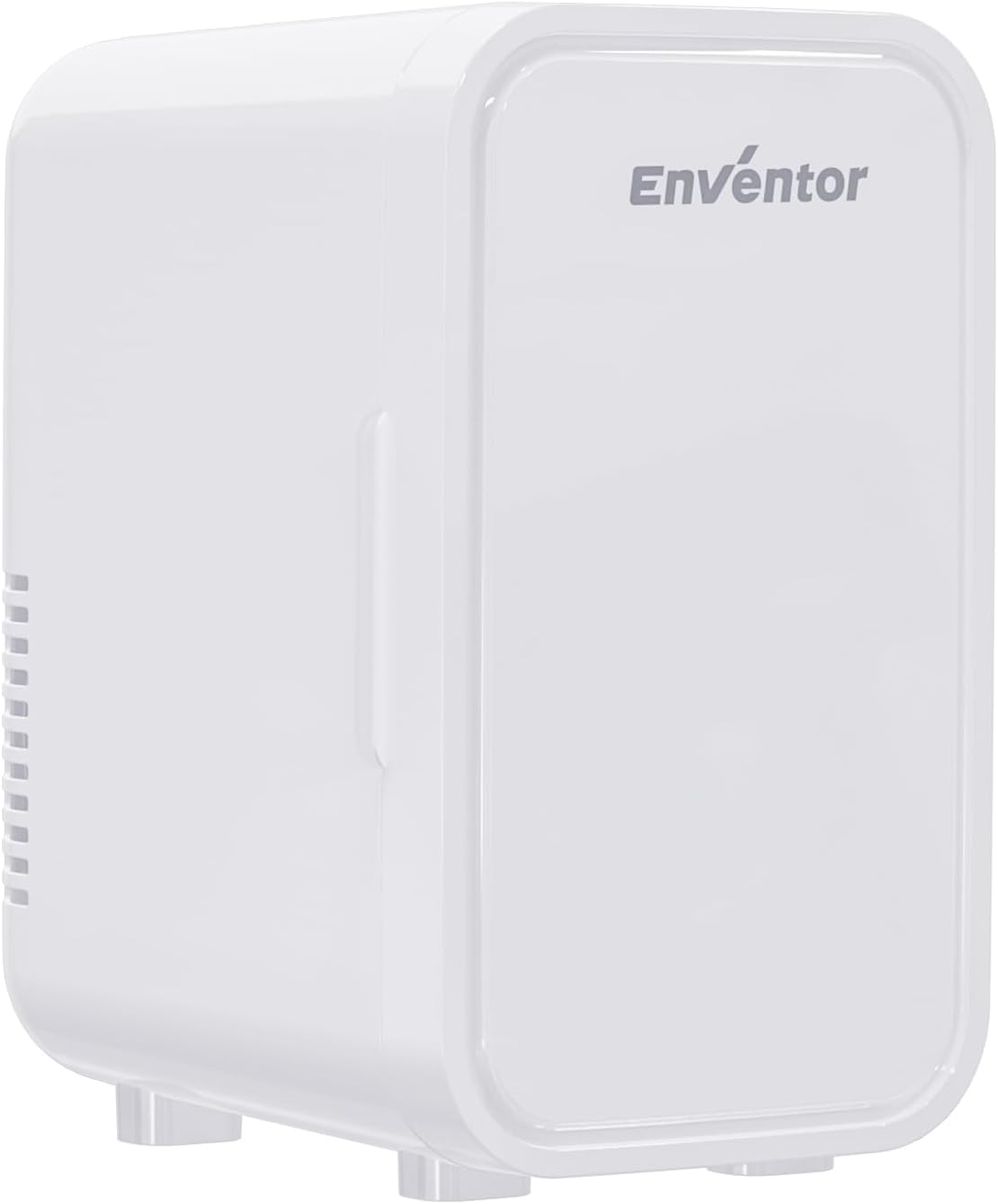 Enventor Mini Fridge, 6 Liters/8 Cans, AC + 12 V DC Power Supply, Portable Cooler and Warmer, Small Fridge for Bedroom, Car, Skin Care, Fruit and Drinks, White