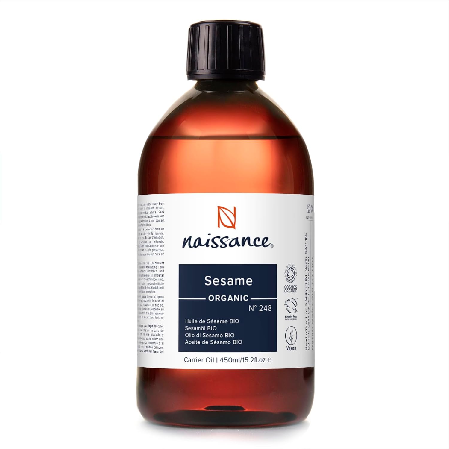 Naissance Organic Certified 100% Pure Sesame Oil 500ml