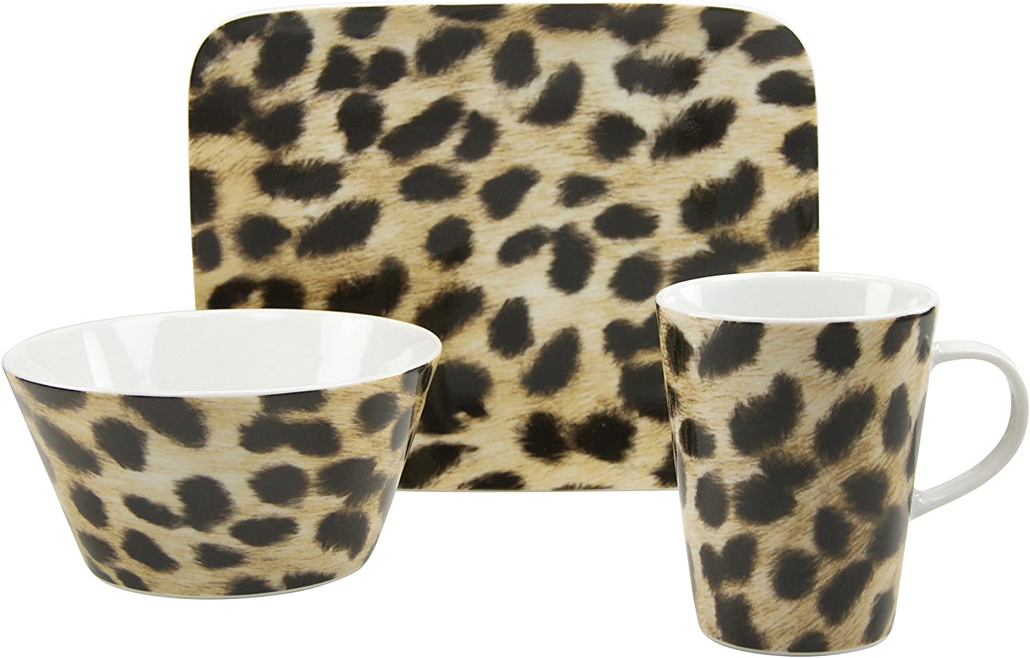 Creatable 15747 Series Wild Animals Leo, Breakfast Set (3 Pieces)