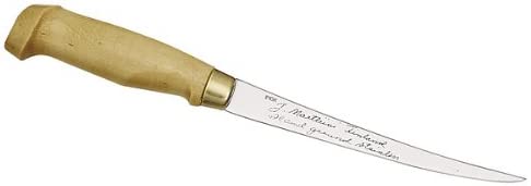 Marttiini Finnish Pairing Knife, Blade 15 cm, Wooden Handle, Leather Sheath