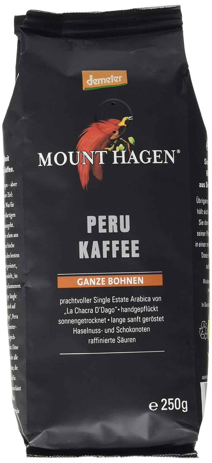 Mount Hagen Mounthagen Roasted Coffee Peru Whole Bean (1 x 250 g)
