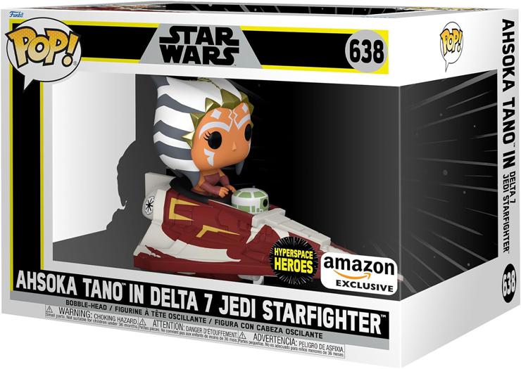 Funko Pop! Rides: Star Wars - Ahsoka Tano in Delta-7B - Star Wars: Clone Wars - Amazon Exclusive - Vinyl Collectible Figure - Gift Idea - Official Merchandise - Toys For Children and Adults