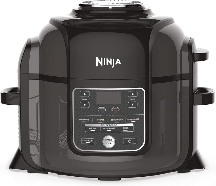 Ninja Foodi Multi Cooker [OP300UK] 7-in-1 6L Electric Pressure Cooker and Hot Air Fryer, Gray and Black