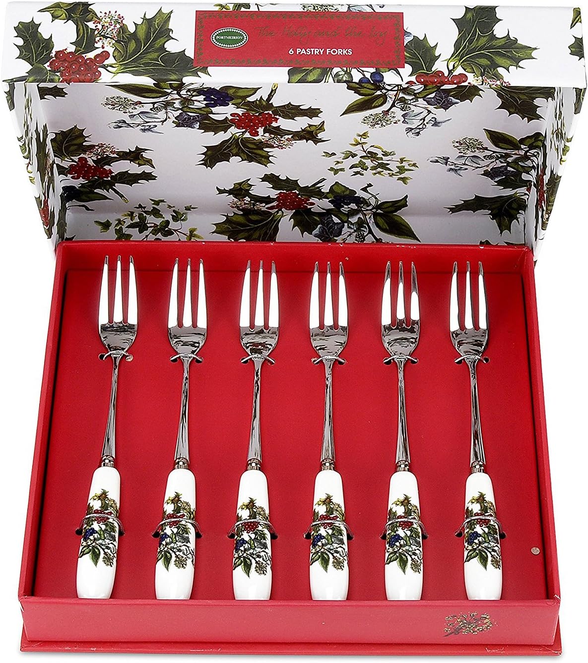 Portmeirion Holly And Ivy Set Of 6 Pastry Forks